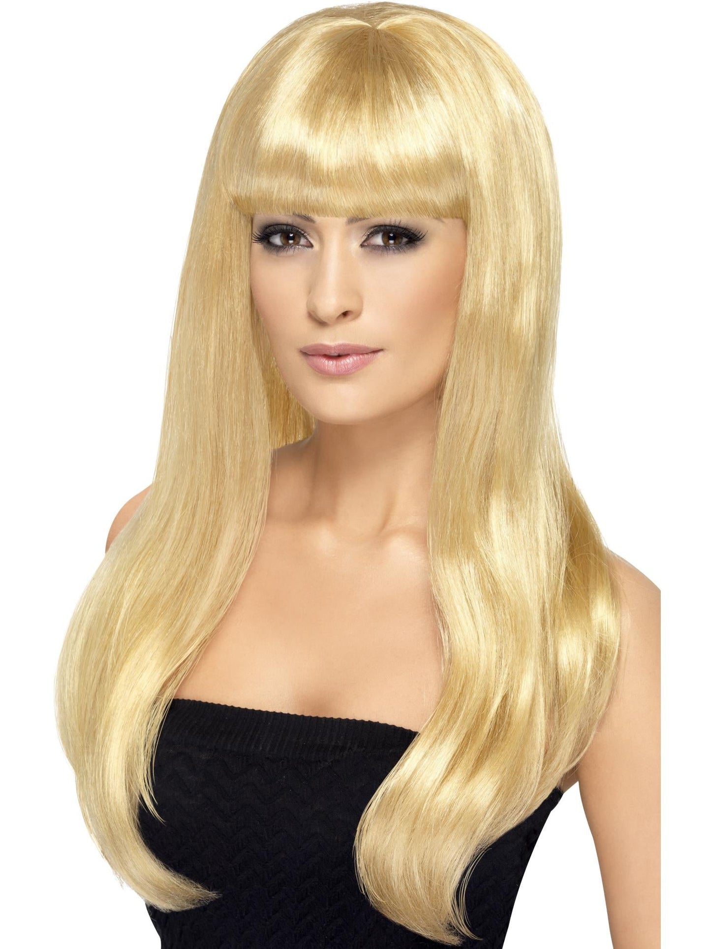 Babelicious Long Straight Wig with Fringe - Blonde