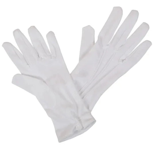 Gents White Gloves w/Snap Wrist Closure