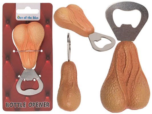 Abridor de botellas de testículos