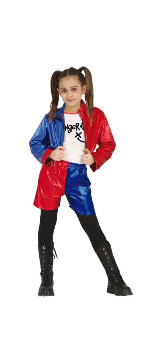 Dangerous Glam Costume - Kid's Harley Quinn Style