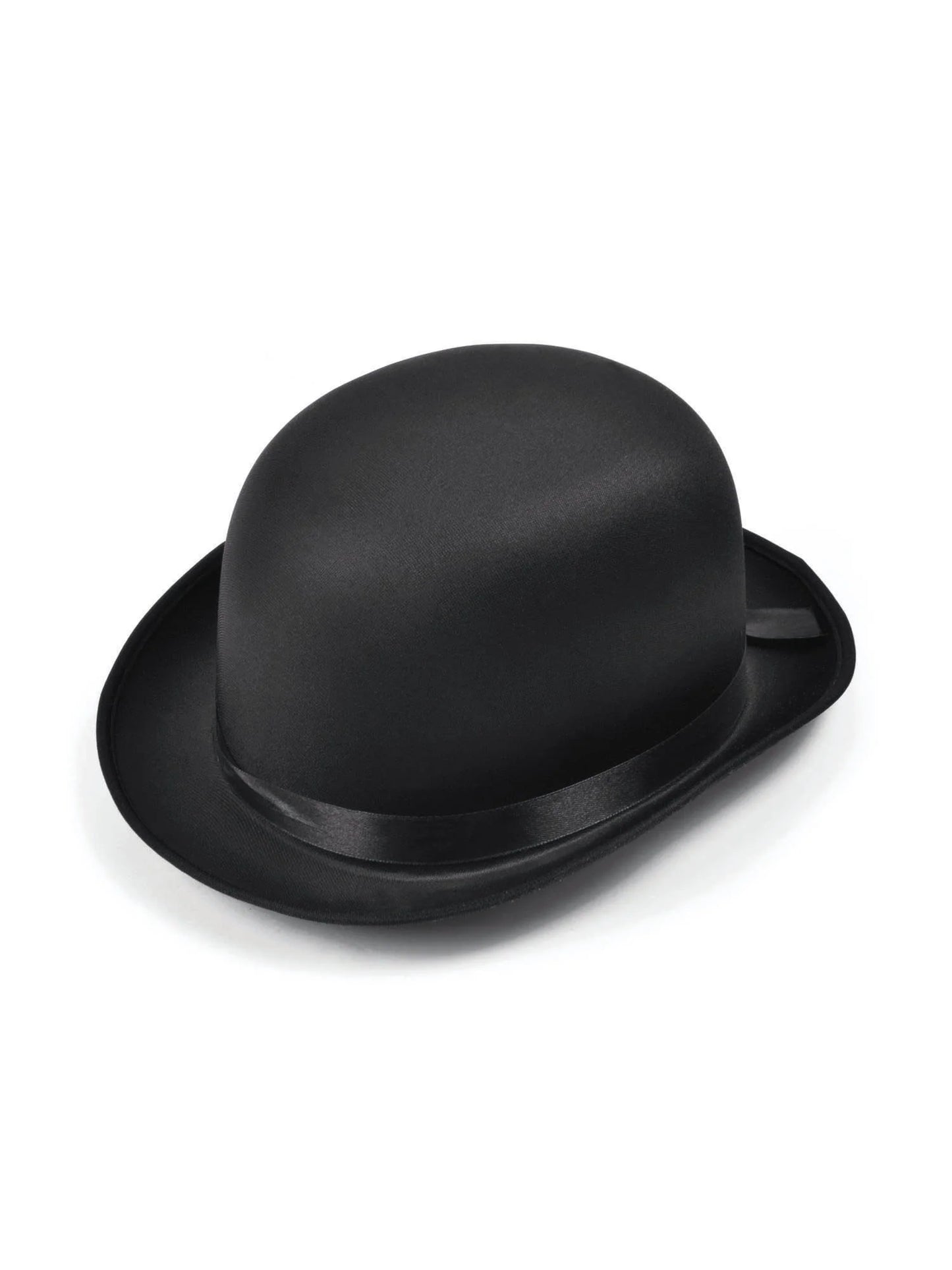 Bowler Hat - Black Satin