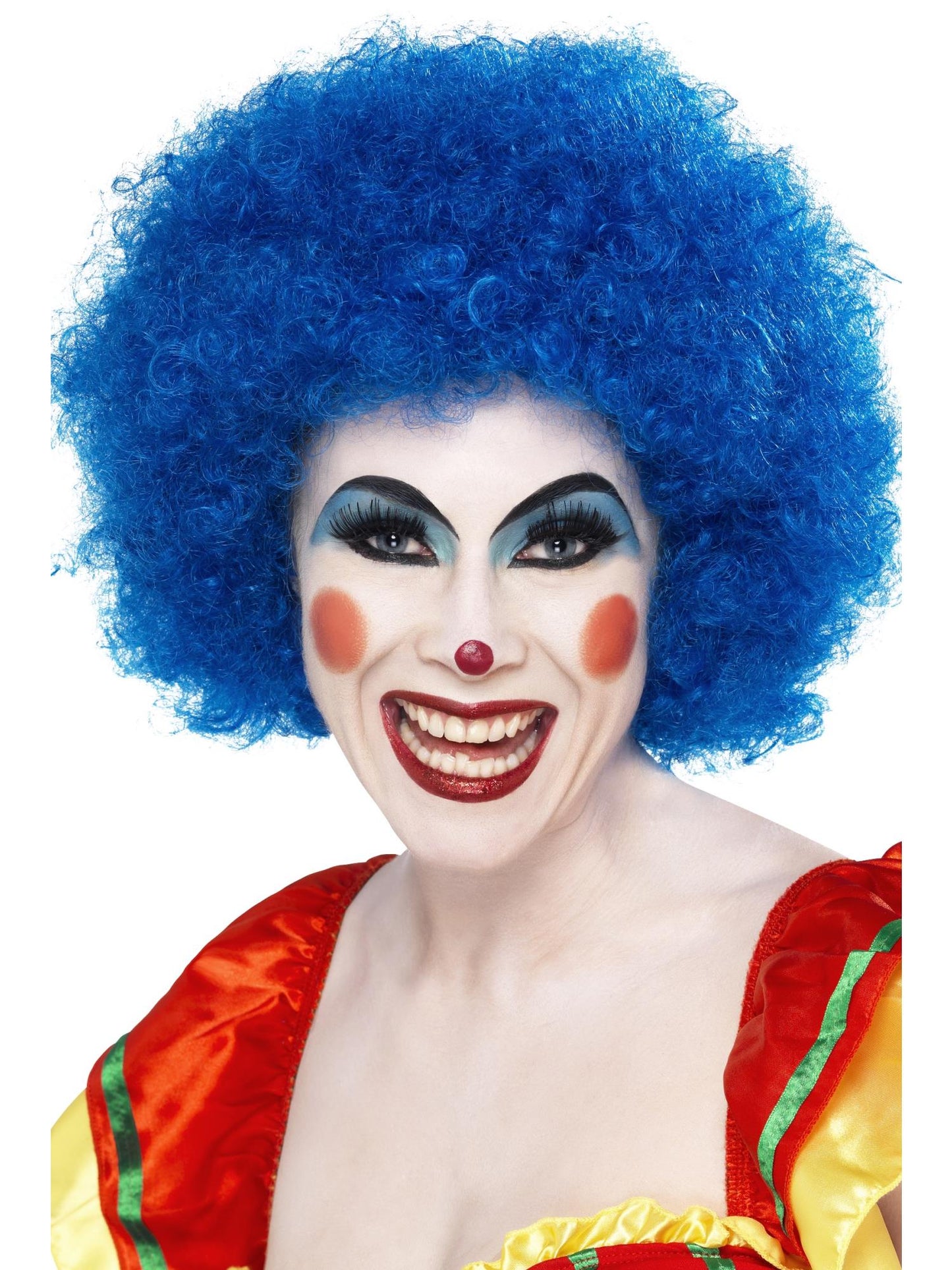 Perruque Afro Pop Clown - Bleue