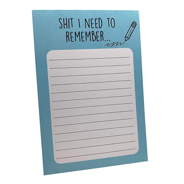 Shit I Need to Remember Memo Pad