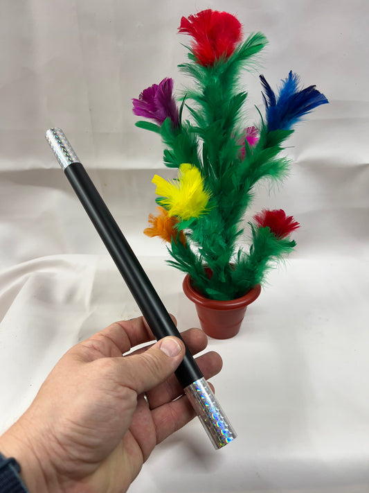 Flor que aparece de la varita