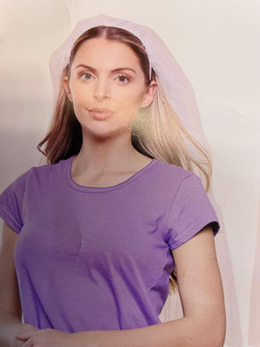 Velo de novia de noche de gallina