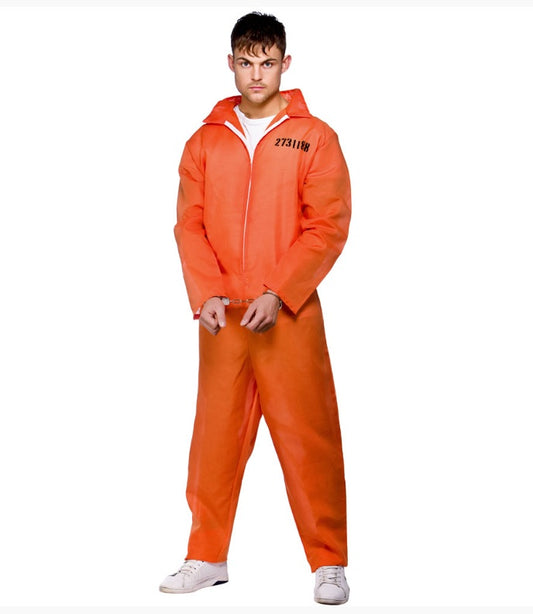 Orange Convict Prisoner Costume