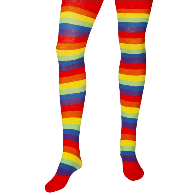 Medias de rayas arcoíris