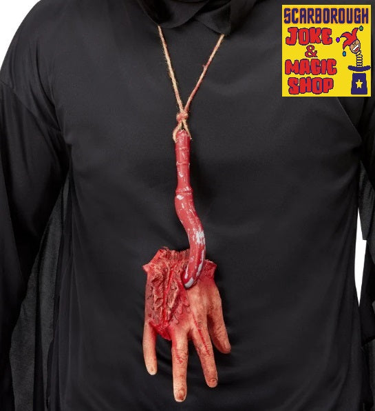 Severed Hand on Hook Necklace