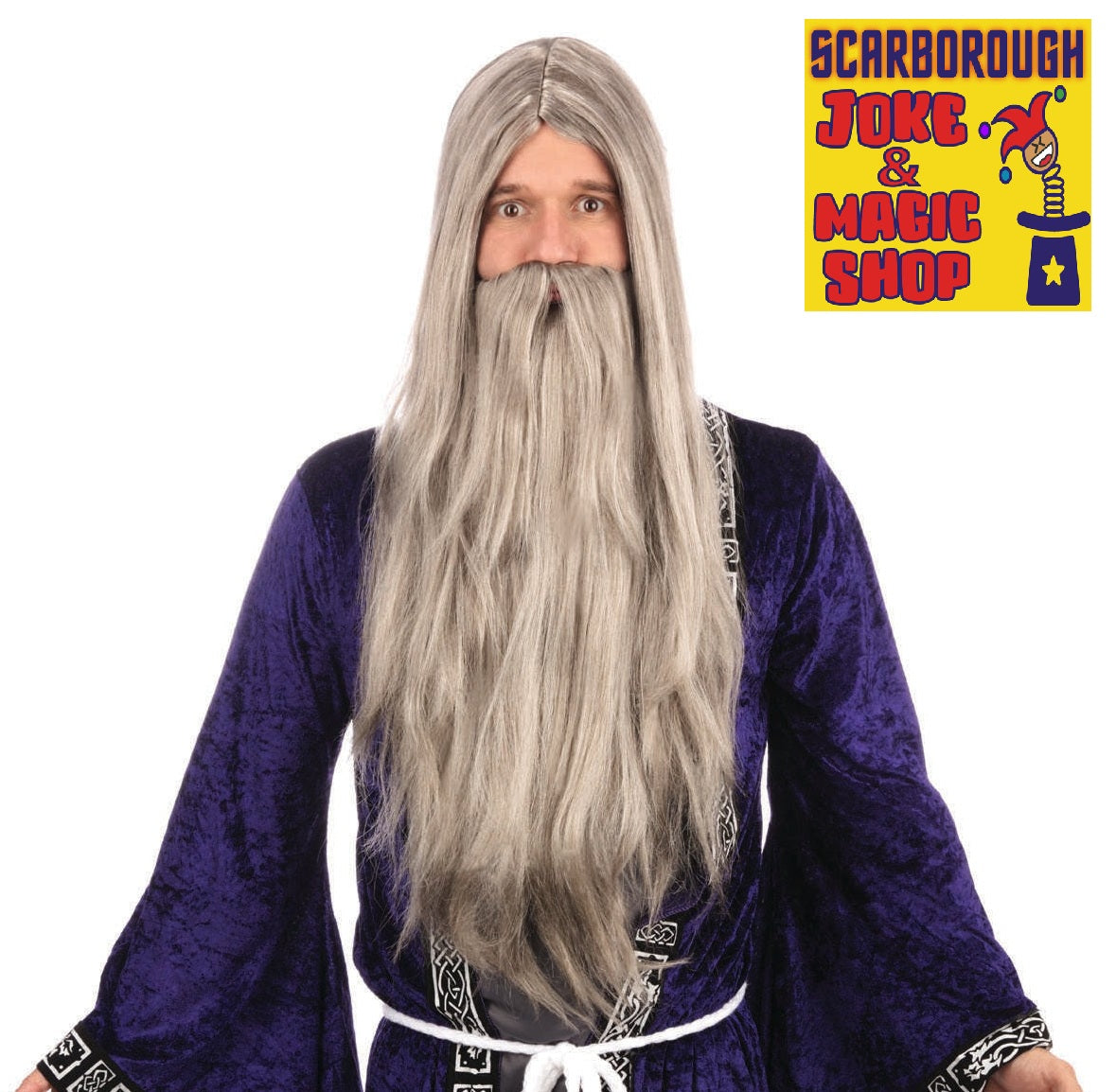 Wizard Wig & Beard - Grey Gandalf Style