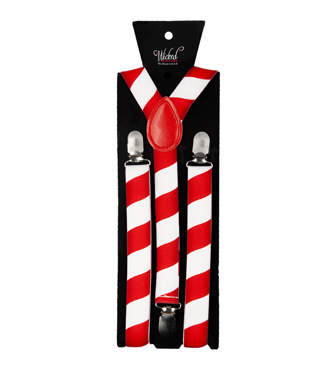 Candy Cane Tirantes rojos y blancos Aspecto 3D