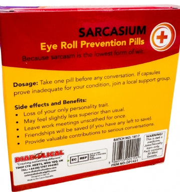 Sarcasium Capsules - Joke Medication Mints