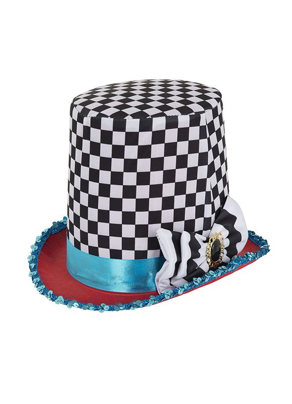 Stovepipe Mad Hatter Chequered Hat