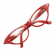 50s Flyaway Specs - Retro Glasses with Rhinestone