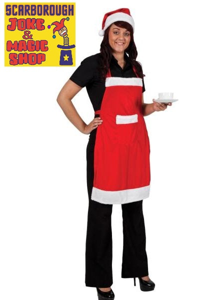 Delantal y gorro de Papá Noel - Unisex