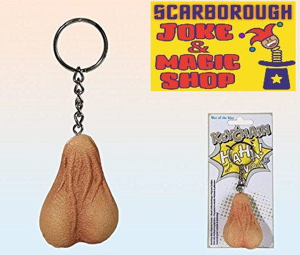 ¡Llavero de testículos! ¡Escroto novedoso! Par de bolas