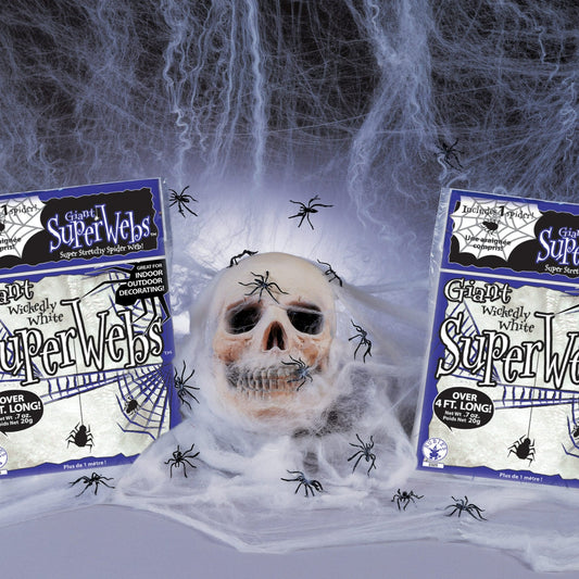 Telaraña - Telaraña Falsa - 20g 4 Arañas de plástico