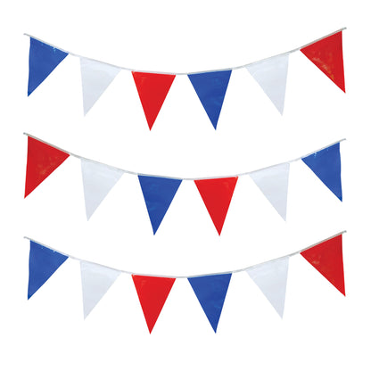 Red/White/Blue Bunting String of Coloured Flags