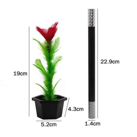 Flor que aparece de la varita