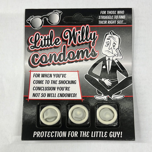 Small Pecker Condoms - 3 Joke Size Condoms