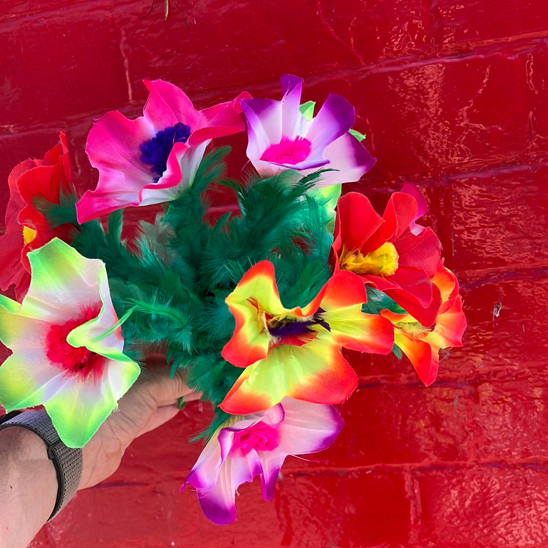 Ramo de flores con mangas (10 flores de tela)