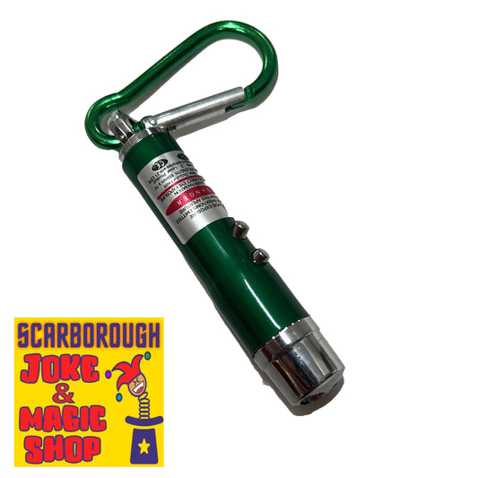 Llavero con bolígrafo láser y LED