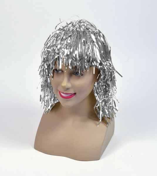 Tinsel Wig - Silver