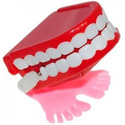 Walking Chattering Choppers Mini Dientes de cuerda