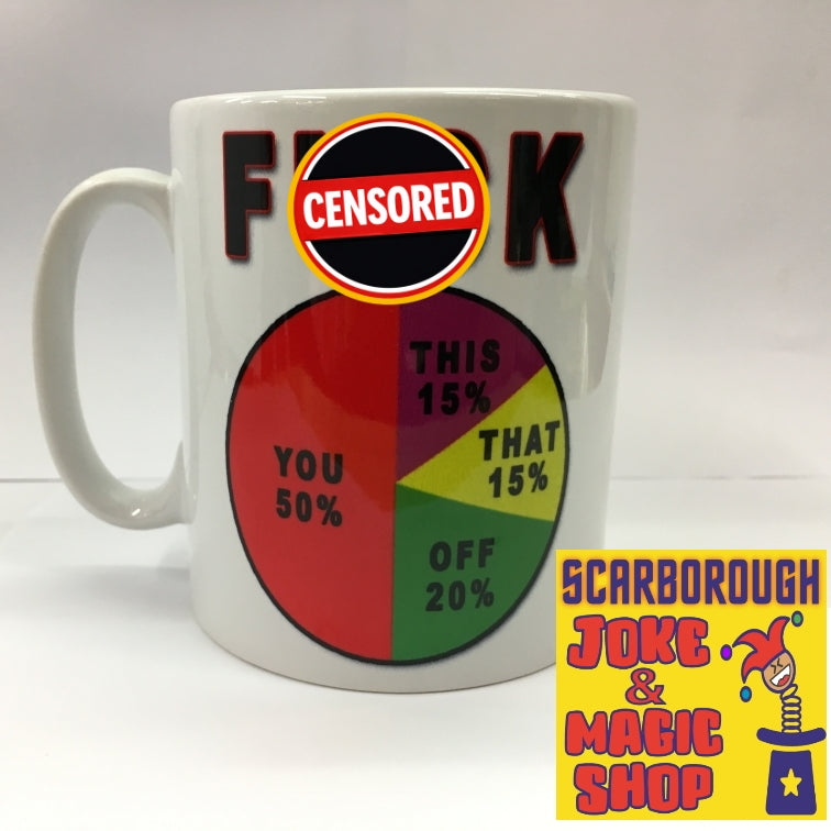 F*ck Pie Chart Mug  Fuck - The Scarborough Joke Shop