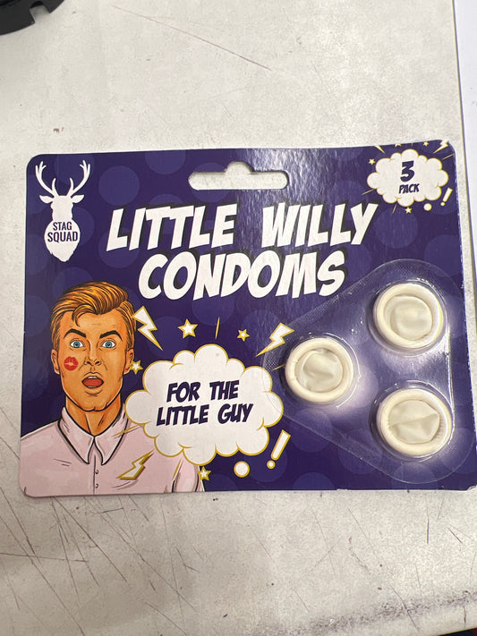 Little Willy - Small Pecker Condoms - 3 Joke Size Condoms