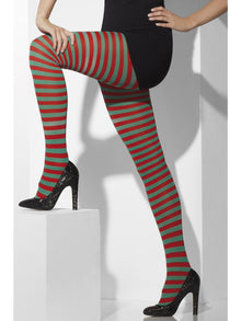 Red/Green Stripe Tights
