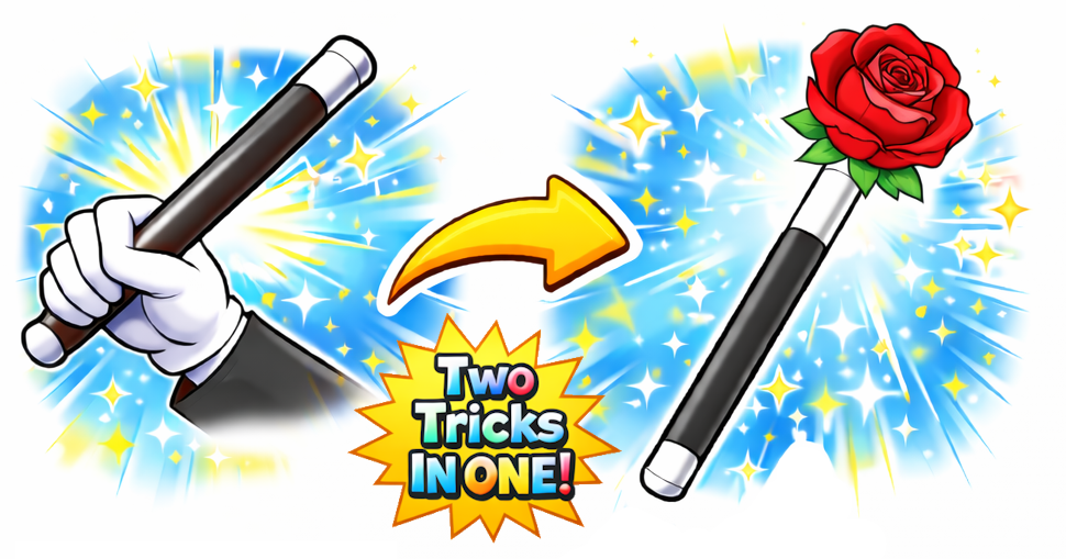 Flor que aparece/Varita ascendente 