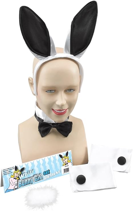 Kit Bunny Girl Deluxe - Style Playboy blanc