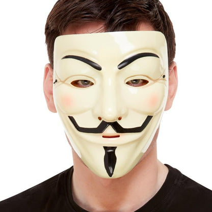 The Hacker - Guy Fawkes Anonymous Mask (Cream)