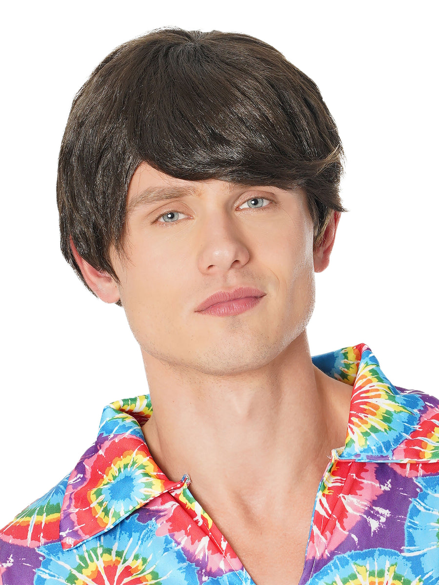 60s Male Wig - Brown - The Scarborough Joke Shop