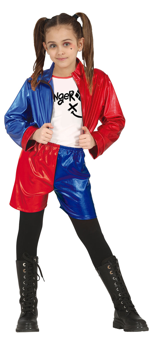 Dangerous Glam Costume - Kid's Harley Quinn Style