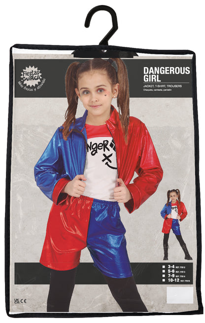 Dangerous Glam Costume - Kid's Harley Quinn Style