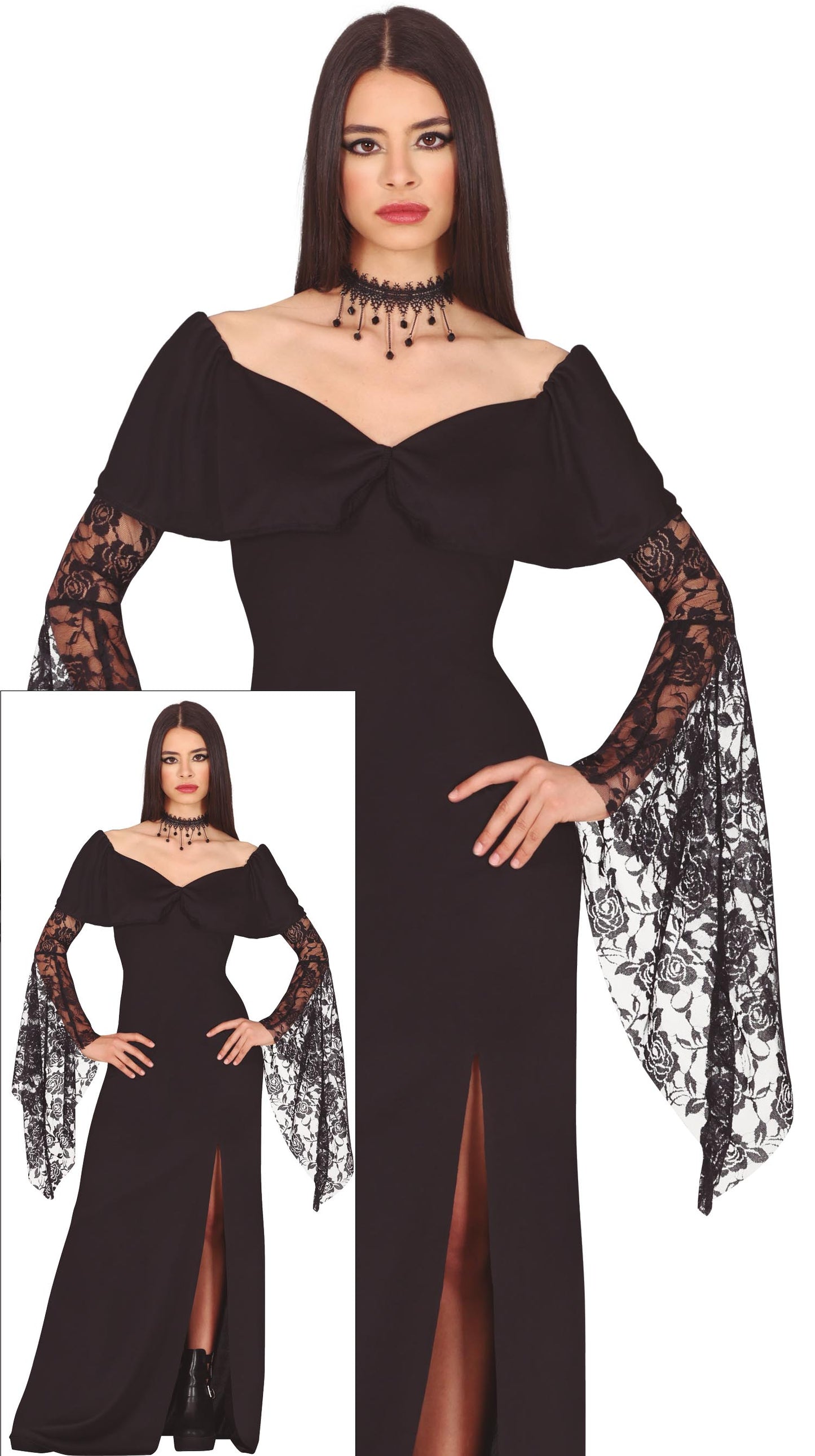 Goth Mother Costume - Morticia Style
