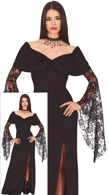 Goth Mother Costume - Morticia Style