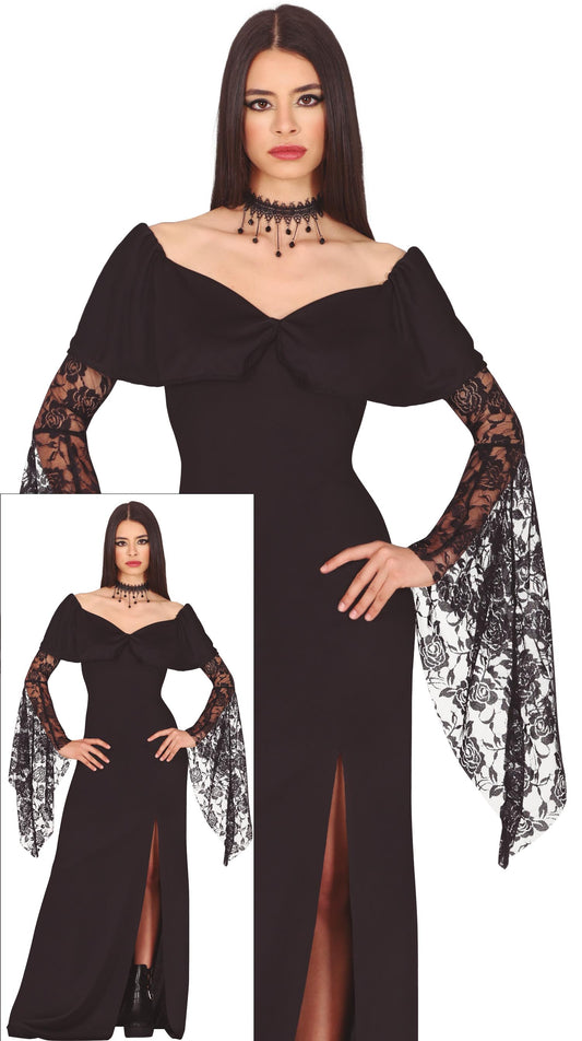 Goth Mother Costume - Morticia Style