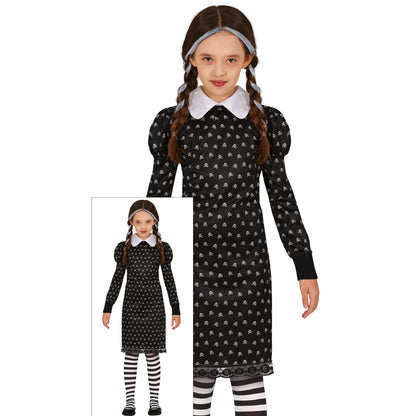 Gothic Girl Tuesday Costume - Kid's Wednesday Style
