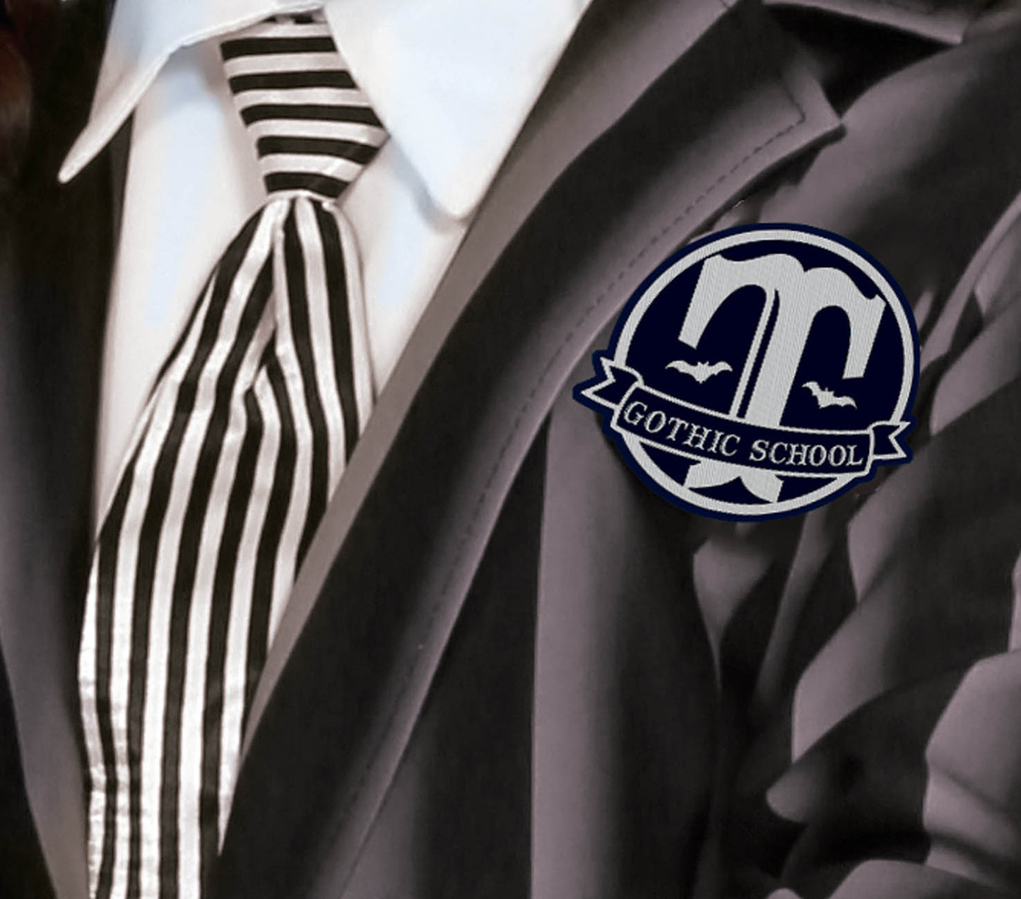 Gothic Student Costume - Kid's Wednesday Style