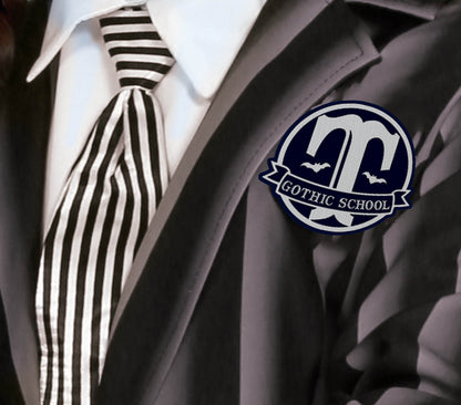 Gothic Student Costume - Kid's Wednesday Style