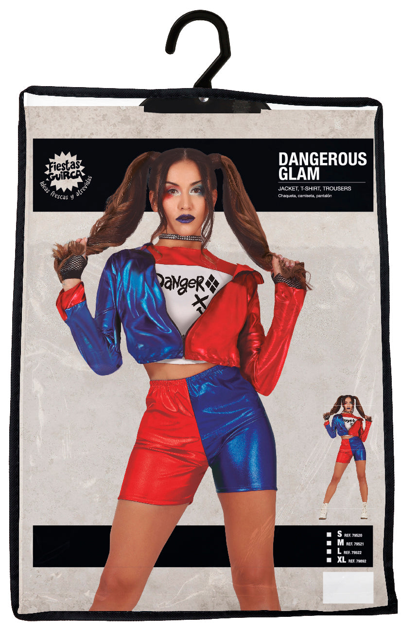 Dangerous Glam Costume - Harley Quinn Style