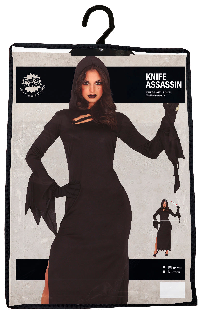 Lady's Knife Assassin Costume - Scream Style