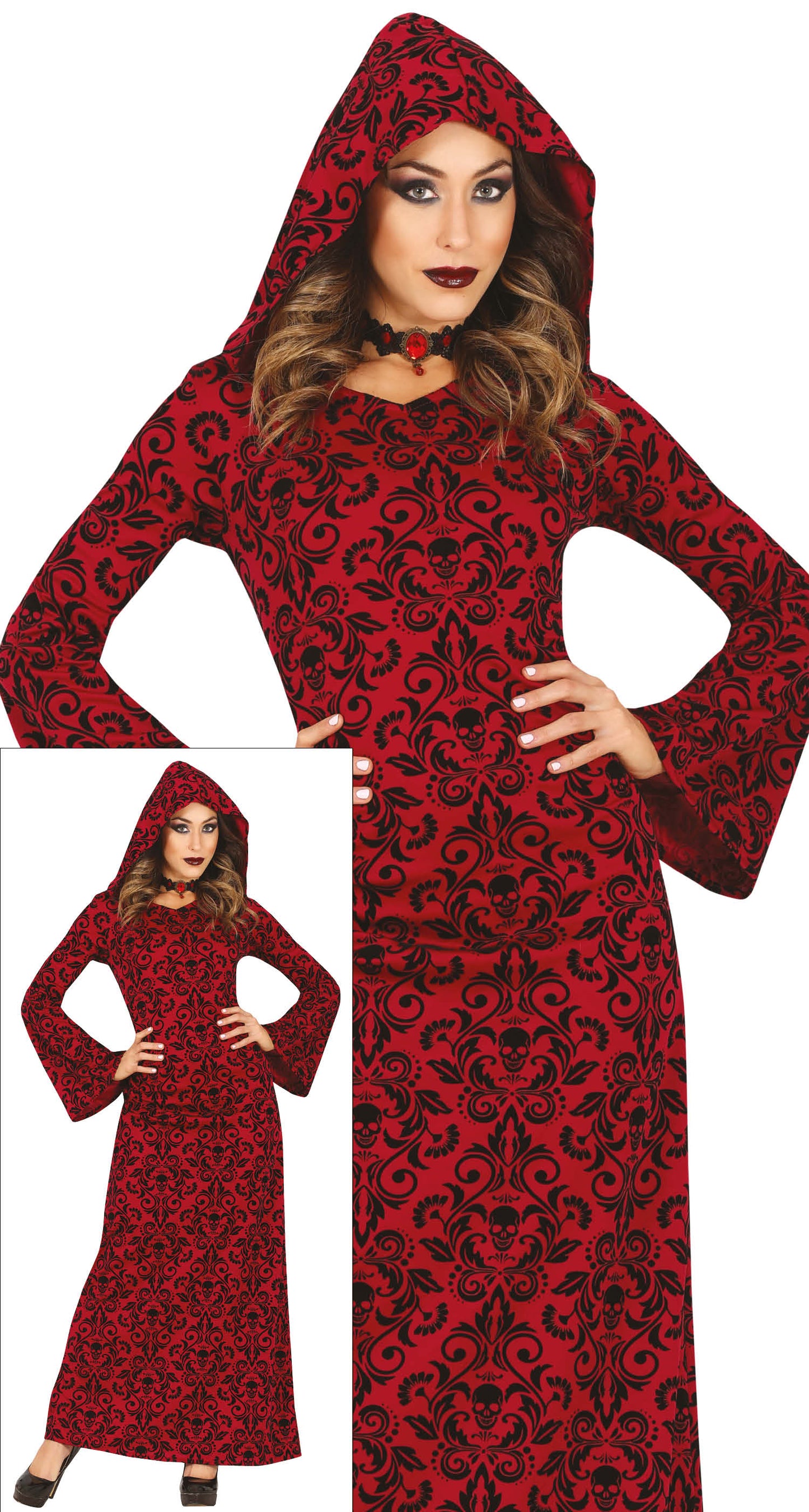 Hooded Witch Costume - Red