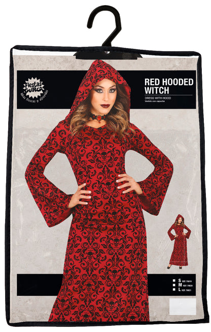 Hooded Witch Costume - Red