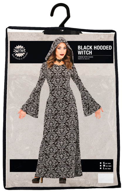 Hooded Witch Costume - Black