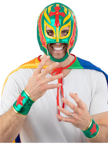 Mexican Wrestler Mask & Cuffs Set - The Scarborough Joke Shop