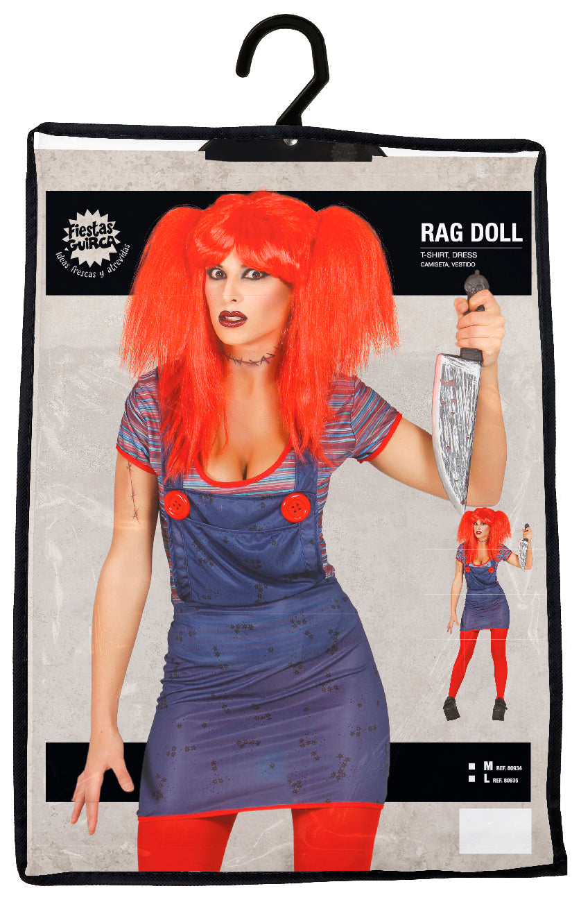Rag Doll Costume - Lady's Child's Play Chucky Style