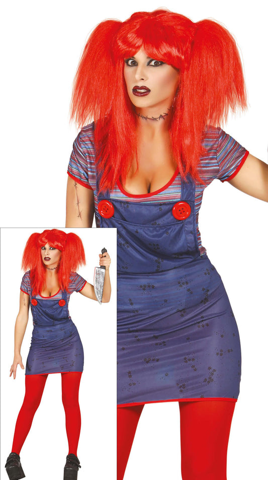 Rag Doll Costume - Lady's Child's Play Chucky Style